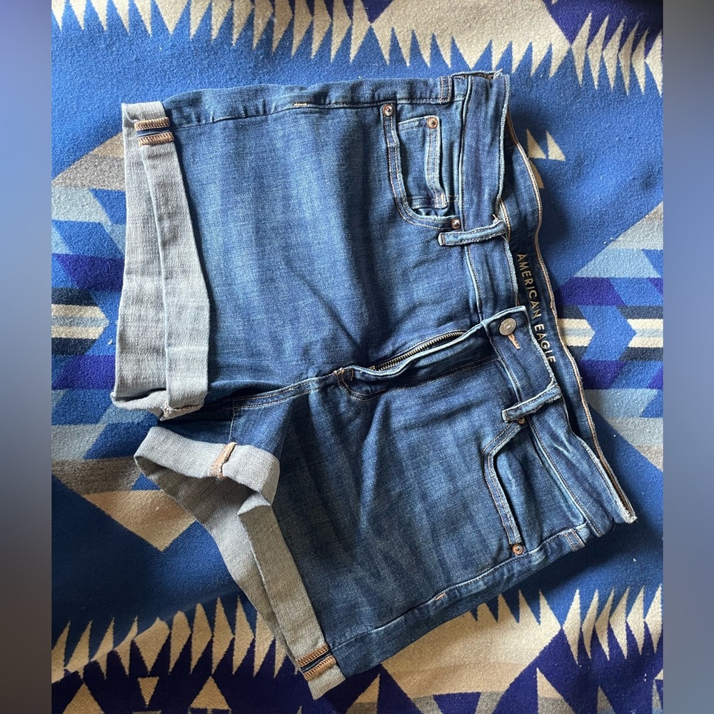American Eagle Outfitters Dark Blue High Rise Shortie